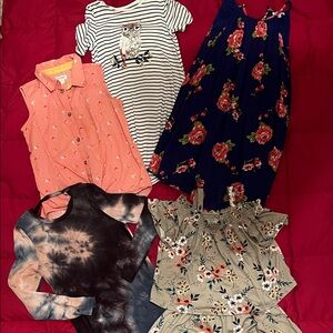 Floral and Striped (Set of 5 Girls Items)